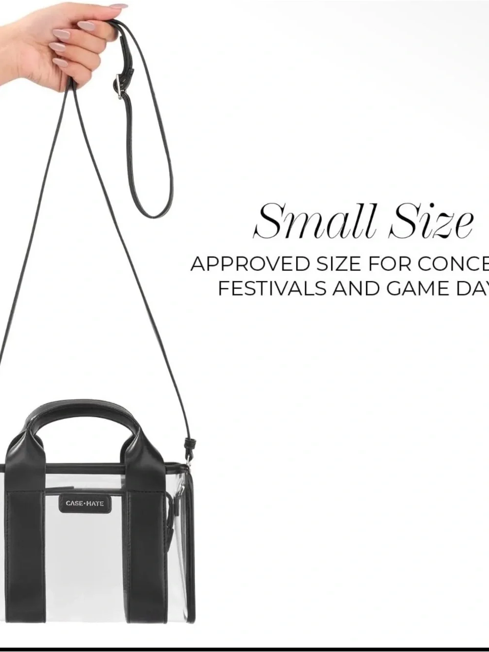 case-mate Black Clear Mini Tote Crossbody